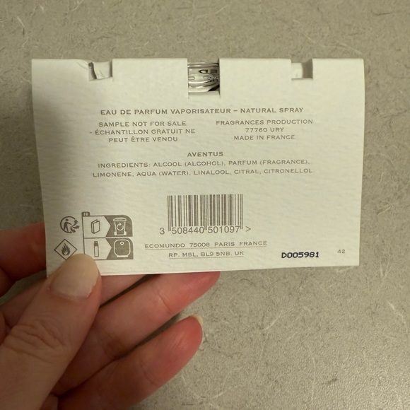 BNWT Creed Aventus Eau de Parfum, sample size 1.5ml - Picture 3 of 4